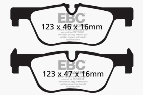 EBC 14+ BMW 228 Coupe 2.0 Turbo ATE calipers Yellowstuff Rear Brake Pads thumbnail 8