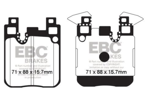 EBC 14+ BMW 228 Coupe 2.0 Turbo Brembo calipers Greenstuff Rear Brake Pads thumbnail 4