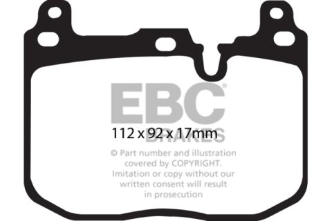 EBC 14+ BMW 228 Coupe 2.0 Turbo Brembo calipers Ultimax2 Front Brake Pads thumbnail 2