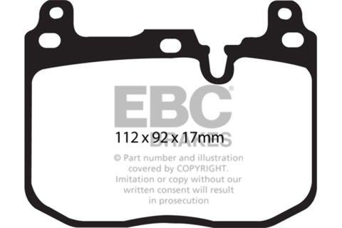 EBC 14+ BMW i8 1.5 Turbo/Electric Yellowstuff Front Brake Pads thumbnail 3
