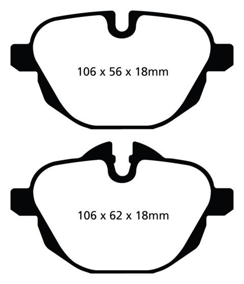 EBC 14+ BMW i8 1.5 Turbo/Electric Yellowstuff Rear Brake Pads thumbnail 1