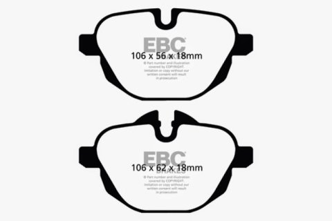 EBC 14+ BMW i8 1.5 Turbo/Electric Yellowstuff Rear Brake Pads thumbnail 7
