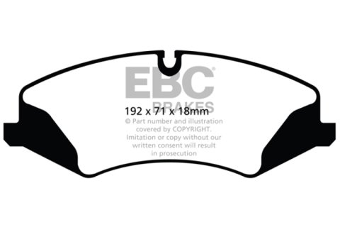 EBC 14+ Land Rover LR4 3.0 Supercharged Greenstuff Front Brake Pads thumbnail 3