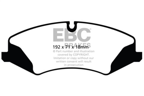 EBC 14+ Land Rover LR4 3.0 Supercharged Ultimax2 Front Brake Pads thumbnail 5