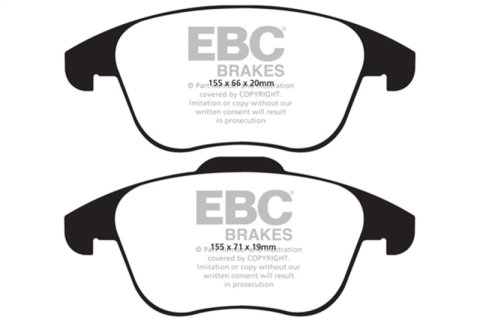 EBC 15-19 Audi Q3 2.0 Turbo Greenstuff Front Brake Pads thumbnail 6