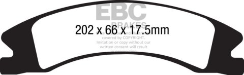 EBC 15+ Cadillac Escalade Ext/Esv 6.2 2WD Yellowstuff Front Brake Pads thumbnail 6