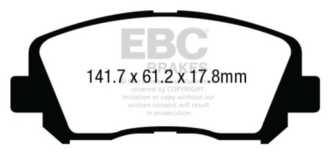 EBC 15+ Chrysler 200 2.4 Redstuff Front Brake Pads thumbnail 4