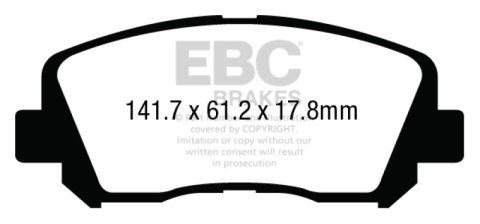 EBC 15+ Chrysler 200 2.4 Redstuff Front Brake Pads thumbnail 6