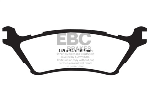 EBC 15+ Ford F150 2.7 Twin Turbo (2WD) Extra Duty Rear Brake Pads thumbnail 4