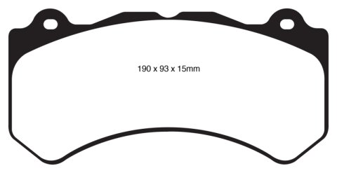 EBC 16+ Cadillac ATS-V 3.6 Twin Turbo Redstuff Front Brake Pads thumbnail 1