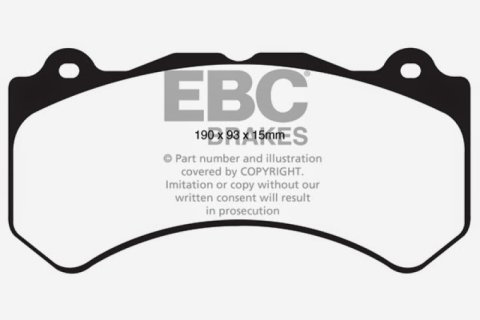 EBC 16+ Cadillac ATS-V 3.6 Twin Turbo Yellowstuff Front Brake Pads thumbnail 6