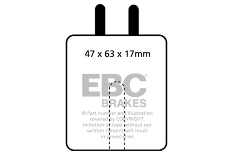 EBC 59-65 Aston Martin DB4 3.7 Vantage Greenstuff Front Brake Pads thumbnail 5