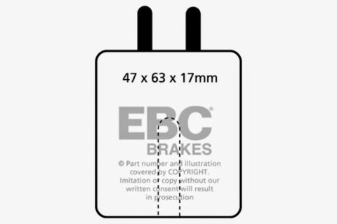 EBC 59-65 Aston Martin DB4 3.7 Vantage Greenstuff Front Brake Pads thumbnail 6