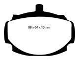 EBC 62-81 Mg MGB 1.8 Yellowstuff Front Brake Pads thumbnail 1