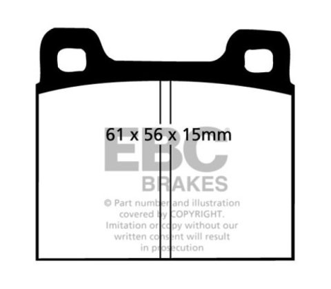 EBC 73-77 Porsche 911 2.7L Redstuff Front/Rear Brake Pads thumbnail 6