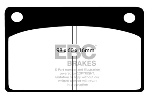 EBC 66-68 Volvo 140 1.8 Greenstuff Front Brake Pads thumbnail 1