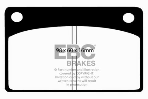 EBC 66-68 Volvo 140 1.8 Greenstuff Front Brake Pads thumbnail 3