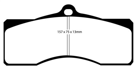 EBC 68-69 Chevrolet Camaro (1st Gen) 4.9 Yellowstuff Front Brake Pads thumbnail 1
