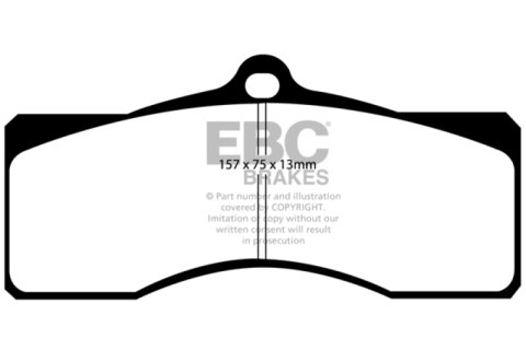 EBC 68-69 Chevrolet Camaro (1st Gen) 4.9 Yellowstuff Front Brake Pads thumbnail 5