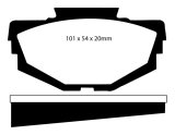 EBC 68-71 Austin America 1.3 Greenstuff Front Brake Pads thumbnail 1