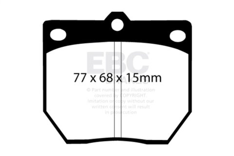 EBC 70-74 Datsun 240Z 2.4 Greenstuff Front Brake Pads thumbnail 7