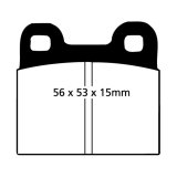 EBC 70-75 Alfa Romeo Montreal 2.6 Redstuff Rear Brake Pads thumbnail 1