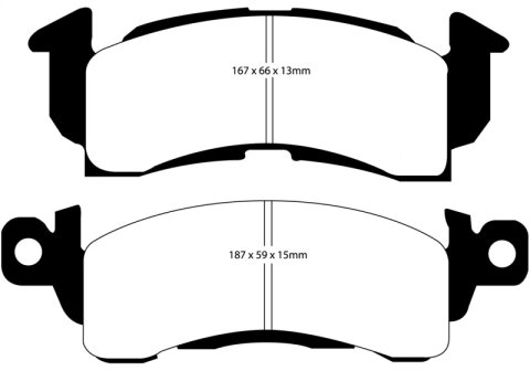 EBC 73-74 Buick Apollo 4.1 Yellowstuff Front Brake Pads thumbnail 1