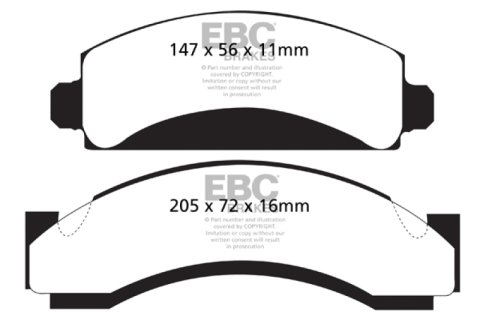 EBC 74-80 Chevrolet C30 (JB8) Greenstuff Front Brake Pads thumbnail 4