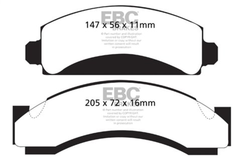 EBC 74-80 Chevrolet C30 (JB8) Greenstuff Front Brake Pads thumbnail 5