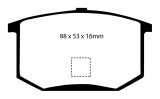 EBC 75-80 Lotus Esprit 2.0 Redstuff Rear Brake Pads thumbnail 1