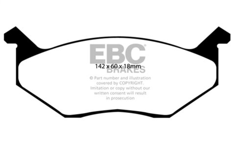 EBC 80-83 Chrysler Cordoba 3.7 Redstuff Front Brake Pads thumbnail 6