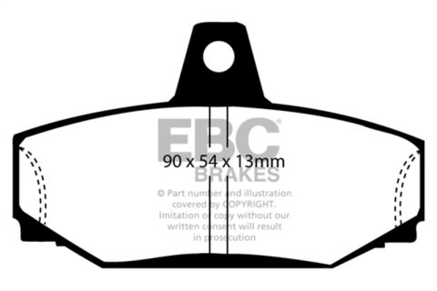 EBC 83-90 Volvo 760 2.3 Turbo (ABS) (Girling) Greenstuff Rear Brake Pads thumbnail 4