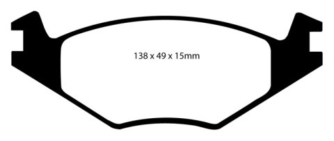 EBC 84-95 Volkswagen Golf 1.8 Yellowstuff Front Brake Pads thumbnail 1