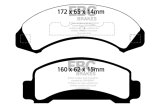 EBC 87-88 Ford Aerostar 2.3 Ultimax2 Front Brake Pads thumbnail 4