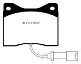 EBC 88-90 Lamborghini Countach 5.2 (Anniversary) Yellowstuff Rear Brake Pads thumbnail 1