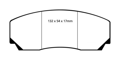 EBC 90-00 Aston Martin Vantage 5.3 (Twin Supercharged)(AP) Redstuff Front Brake Pads thumbnail 1