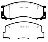 EBC 90-93 Toyota Previa Rear Drums Ultimax2 Front Brake Pads thumbnail 1