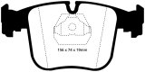 EBC 91-93 BMW 850 5.0 Redstuff Front Brake Pads thumbnail 1