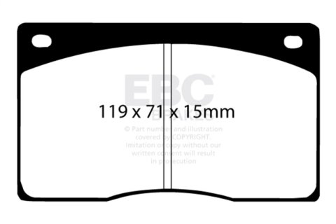 EBC 91-93 Jaguar XJS 4.0 Ultimax2 Front Brake Pads thumbnail 4