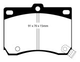 EBC 91-96 Ford Escort 1.8 Yellowstuff Front Brake Pads thumbnail 1