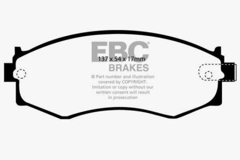 EBC 89-98 Nissan 240SX Yellowstuff Front Brake Pads thumbnail 4