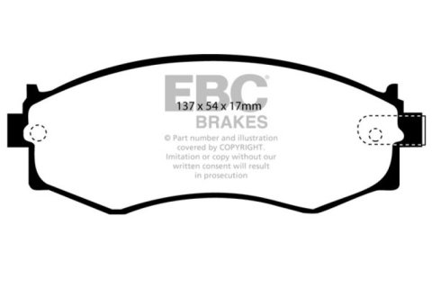 EBC 89-98 Nissan 240SX Yellowstuff Front Brake Pads thumbnail 5