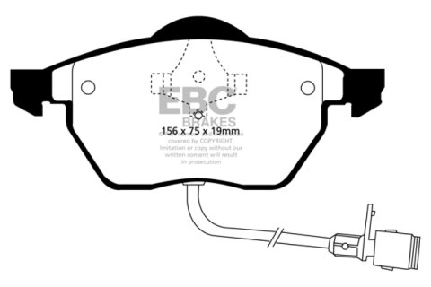 EBC 92-94 Audi 100 2.8 Ultimax2 Front Brake Pads thumbnail 3