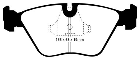 EBC 92-95 BMW M3 3.0 (E36) Bluestuff Front Brake Pads thumbnail 1