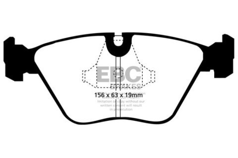 EBC 92-95 BMW M3 3.0 (E36) Ultimax2 Front Brake Pads thumbnail 3