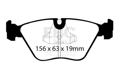 EBC 92-95 BMW M3 3.0 (E36) Ultimax2 Front Brake Pads thumbnail 4