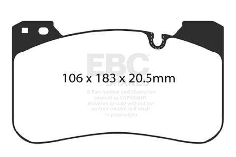 EBC Racing 2018+ BMW M5 (F90) RP-1 Race Front Brake Pads thumbnail 3