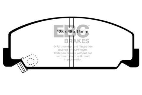 EBC 93-95 Honda Civic Coupe 1.5 DX Yellowstuff Front Brake Pads thumbnail 5
