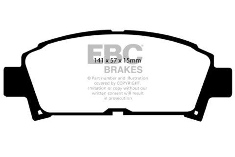 EBC 93-95 Toyota MR2 2.0 Turbo Redstuff Front Brake Pads thumbnail 3