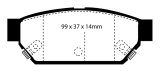 EBC 93-96 Eagle Summit 1.5 Yellowstuff Rear Brake Pads thumbnail 1